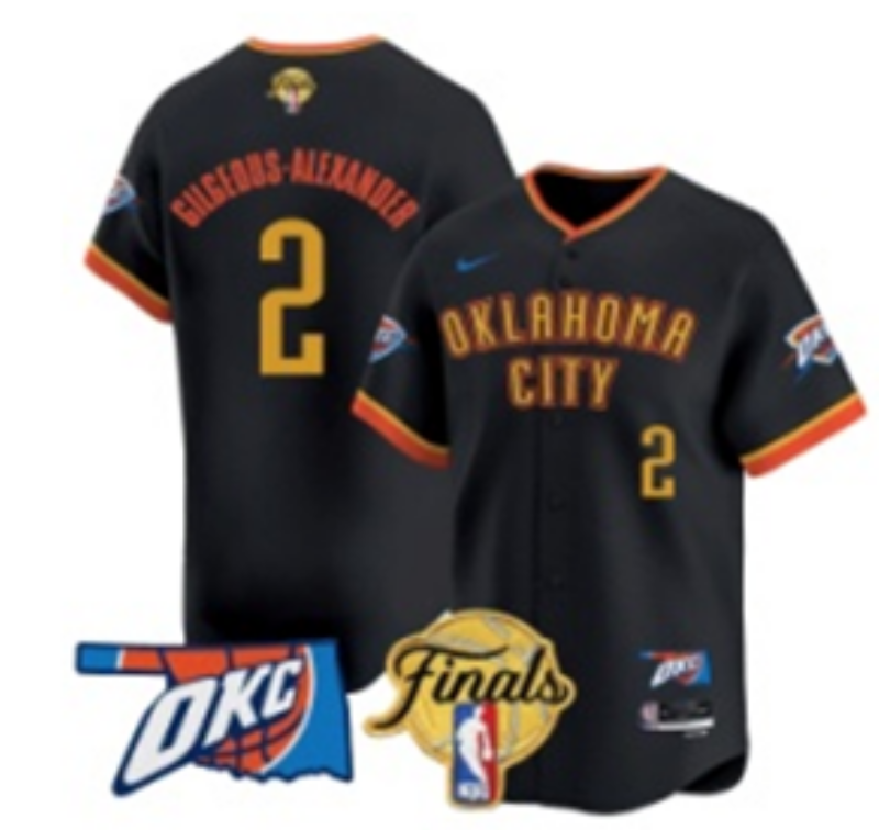 Men 2025 Oklahoma City Thunder #2 Gilgeous Alexander black Nike Joint Name NBA Jersey style 13->indiana pacers->NBA Jersey